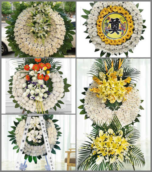 山西长治襄垣县上马乡磨盘垴村花圈速递
